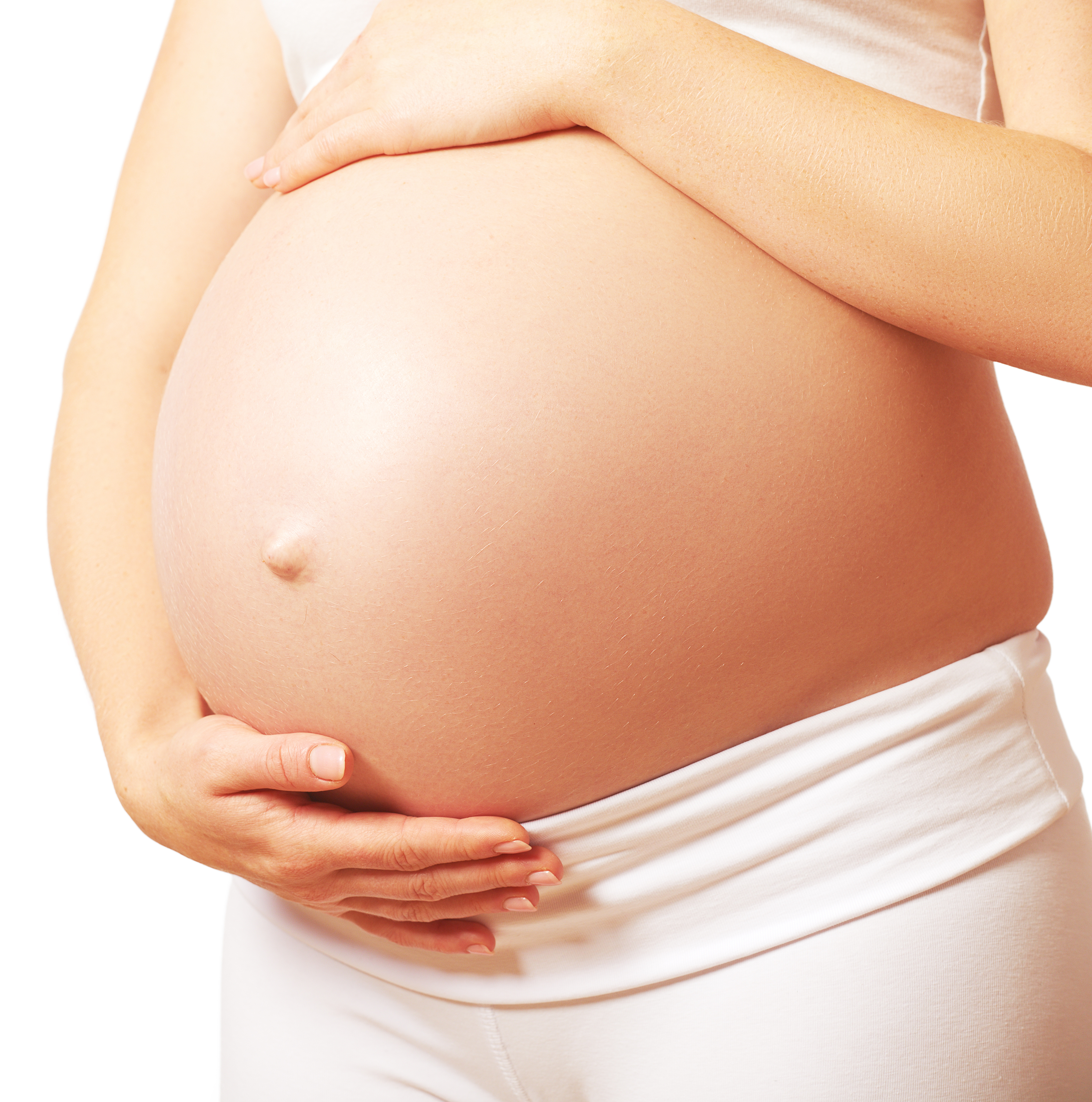 Perfil de mujer embarazada en etapa avanzada 